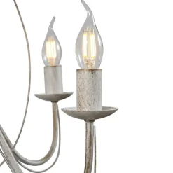 QAZQA Led-Kronleuchter|Kronleuchter*Klassischer Kronleuchter Creme 5-flammig - Giuseppe