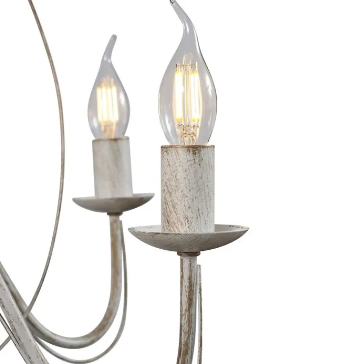 QAZQA Led-Kronleuchter|Kronleuchter*Klassischer Kronleuchter Creme 5-flammig - Giuseppe