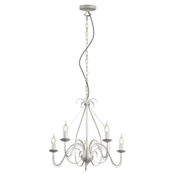 QAZQA Led-Kronleuchter|Kronleuchter*Klassischer Kronleuchter Creme 5-flammig - Giuseppe