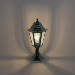 QAZQA Gartenbeleuchtung|Stehlampen Außen*Klassischer Laternensockel für den Außenbereich, dunkelgrün, IP44 – New Orleans