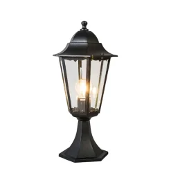 QAZQA Stehlampen Außen|Gartenbeleuchtung*Klassischer Outdoor-Laternensockel schwarz 48 cm IP44 – New Orleans