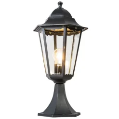 QAZQA Stehlampen Außen|Gartenbeleuchtung*Klassischer Outdoor-Laternensockel schwarz 48 cm IP44 – New Orleans