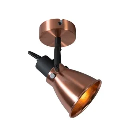 QAZQA Küchenlampen|Wandstrahler*Klassischer, verstellbarer Deckenstrahler Kupfer - Jos