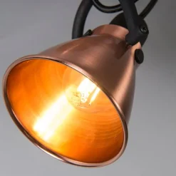 QAZQA Küchenlampen|Wandstrahler*Klassischer, verstellbarer Deckenstrahler Kupfer - Jos