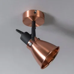 QAZQA Küchenlampen|Wandstrahler*Klassischer, verstellbarer Deckenstrahler Kupfer - Jos