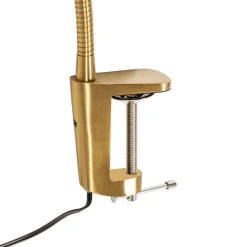 QAZQA Led-Tischleuchten|Tischlampen*Klemm-Schreibtischleuchte Messing inkl. LED mit Touchdimmer - Lionard