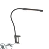 QAZQA Schlafzimmerlampen|Küchenlampen*Klemm-Schreibtischleuchte schwarz inkl. LED mit Touchdimmer - Lionard