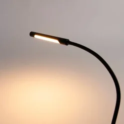 QAZQA Schlafzimmerlampen|Küchenlampen*Klemm-Schreibtischleuchte schwarz inkl. LED mit Touchdimmer - Lionard