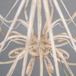 QAZQA Led-Kronleuchter|Kronleuchter*Kronleuchter beige 60 cm mit braunen Lampenschirmen - Giuseppe 8