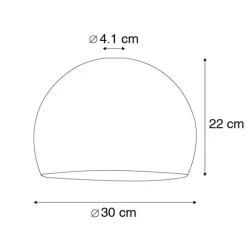 QAZQA Lampenschirme*Lampenschirm aus Kunststoff Opal Weiß Kugel 30/4/22