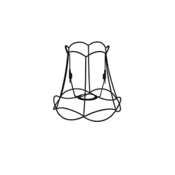 QAZQA Lampenschirme*Lampenschirm aus Metall schwarz 20/19 - Granny Frame