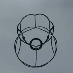 QAZQA Lampenschirme*Lampenschirm aus Metall schwarz 20/19 - Granny Frame