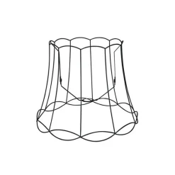 QAZQA Lampenschirme*Lampenschirm aus Metall schwarz 50/40 - Granny Frame
