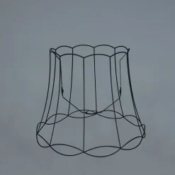 QAZQA Lampenschirme*Lampenschirm aus Metall schwarz 50/40 - Granny Frame