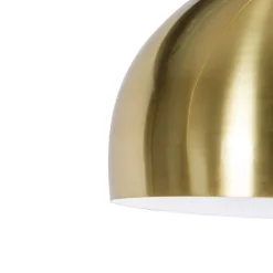 QAZQA Lampenschirme*Lampenschirm aus Stahl Messing Rund für Bogenlampe XXL