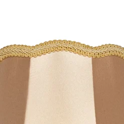 QAZQA Lampenschirme*Lampenschirm aus Stoff Gold 30/18/26 - Granny