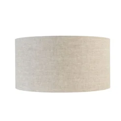 QAZQA Lampenschirme*Lampenschirm aus Stoff Hellgrau Rund 50/50/25