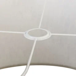 QAZQA Lampenschirme*Lampenschirm aus Stoff Hellgrau Rund 50/50/25