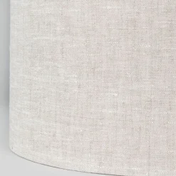 QAZQA Lampenschirme*Lampenschirm aus Stoff Hellgrau Rund 35/35/20