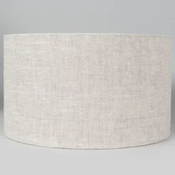 QAZQA Lampenschirme*Lampenschirm aus Stoff Hellgrau Rund 35/35/20