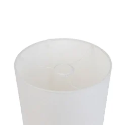 QAZQA Lampenschirme*Lampenschirm aus Stoff weiß 25/25/25