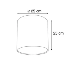 QAZQA Lampenschirme*Lampenschirm aus Stoff weiß 25/25/25
