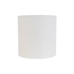 QAZQA Lampenschirme*Lampenschirm aus Stoff weiß 25/25/25