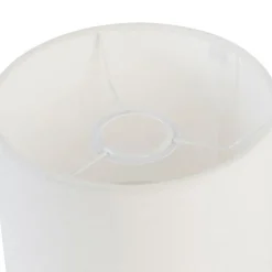 QAZQA Lampenschirme*Lampenschirm aus Stoff weiß 18/18/14