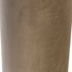 QAZQA Lampenschirme|Esszimmerlampen*Lampenschirm aus Velours taupe mit goldener Innenausstattung 15/15/25