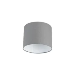 QAZQA Lampenschirme*Lampenschirm grau 18/18/14 mit weißer Innenseite