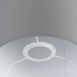 QAZQA Lampenschirme*Lampenschirm grau 18/18/14 mit weißer Innenseite