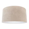 QAZQA Lampenschirme*Lampenschirm Stoff hellbraun rund 50/50/25