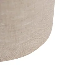 QAZQA Lampenschirme*Lampenschirm Stoff Hellgrau Zylinder 20/20/20