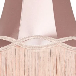 QAZQA Lampenschirme*Lampenschirm Stoff Rosa 30/18/26 - Granny