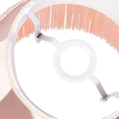 QAZQA Lampenschirme*Lampenschirm Stoff Rosa 30/18/26 - Granny