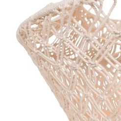 QAZQA Pendelleuchten|Wohnzimmerlampen*Land Hängelampe Makramee 90 cm - Schnur