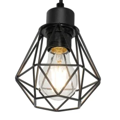 QAZQA Stehlampen|Wohnzimmerlampen*Land Stehlampe schwarz mit Holz 2-Licht - Chon