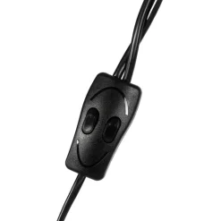 QAZQA Stehlampen|Wohnzimmerlampen*Land Stehlampe schwarz mit Holz 2 Lichter mit Schatten - Dami Frame