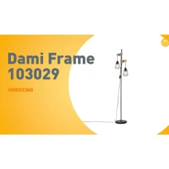 QAZQA Stehlampen|Wohnzimmerlampen*Land Stehlampe schwarz mit Holz 2 Lichter mit Schatten - Dami Frame