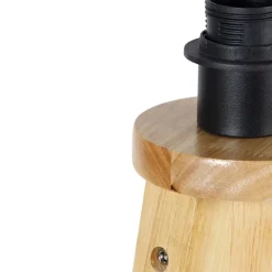 QAZQA Leuchten Ohne Schirm|Stehlampen*Land Stehlampe Stativ natürlich - Tripod Classic