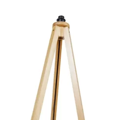 QAZQA Leuchten Ohne Schirm|Stehlampen*Land Stehlampe Stativ natürlich - Tripod Classic