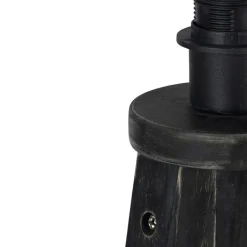 QAZQA Leuchten Ohne Schirm|Stehlampen*Land Stehlampe Stativ schwarz - Stativ Classic