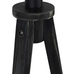 QAZQA Leuchten Ohne Schirm|Stehlampen*Land Stehlampe Stativ schwarz - Stativ Classic