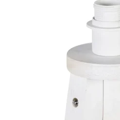 QAZQA Leuchten Ohne Schirm|Stehlampen*Land Stehlampe Stativ weiß - Stativ Classic