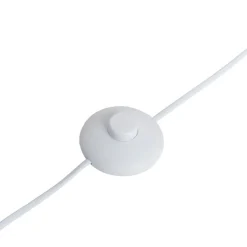 QAZQA Schlafzimmerlampen|Küchenlampen*Land Stehlampe weiß mit Rattan - Sam