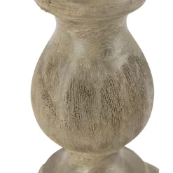 QAZQA Leuchten Ohne Schirm|Tischlampen*Land Tischlampe ohne Schatten Vintage grau Holz - Ysop