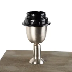 QAZQA Leuchten Ohne Schirm|Tischlampen*Land Tischlampe ohne Schatten Vintage grau Holz - Ysop