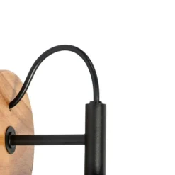 QAZQA Küchenlampen|Wandleuchten*Land Wandlampe Holz mit grau - Cupy