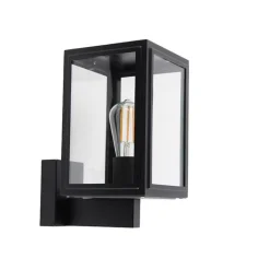 QAZQA Gartenbeleuchtung|Außenwandleuchten*Land Wandleuchte schwarz IP44 - Sutton Up