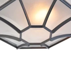 QAZQA Deckenleuchten Außen|Gartenbeleuchtung*Landhaus Deckenleuchte dunkelgrau IP44 - Bri L.